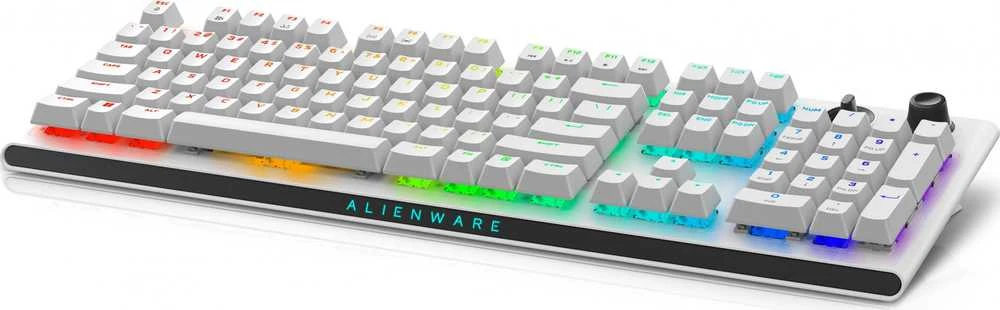 Dell | Alienware Tri-Mode AW920K | Belaidė klaviatūra žaidimams | Wireless | Bluetooth | RGB LED pašvietimas | Belaidė jungtis | US | CHERRY MX Raudona | Lunar Light