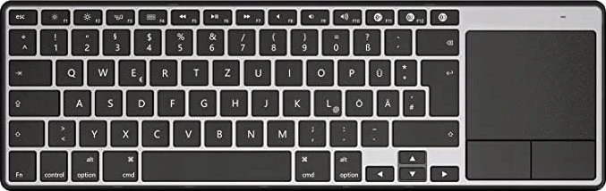 Belaidė mini klaviatūra su jutikliniu kilimėliu, šiaurietišku išdėstymu, USB nano imtuvu, juoda DELTACO / TB-504
