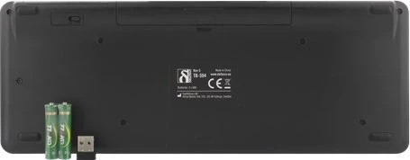 Belaidė mini klaviatūra su jutikliniu kilimėliu, šiaurietišku išdėstymu, USB nano imtuvu, juoda DELTACO / TB-504