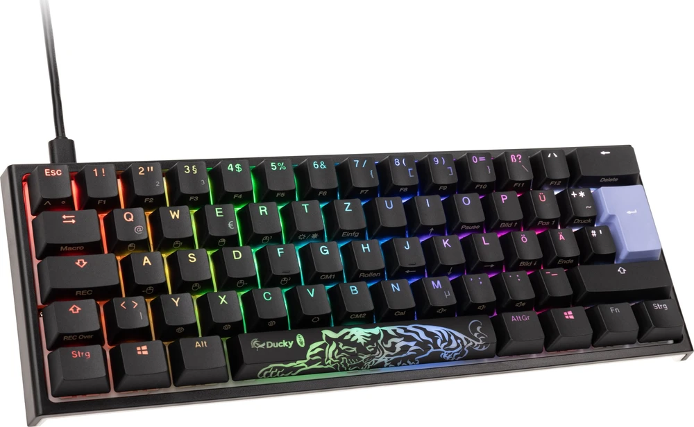 Klaviatūra Ducky One 2 Pro Mini Cherry Silent Raudona (DKON2061ST-SDEPDAZT2)