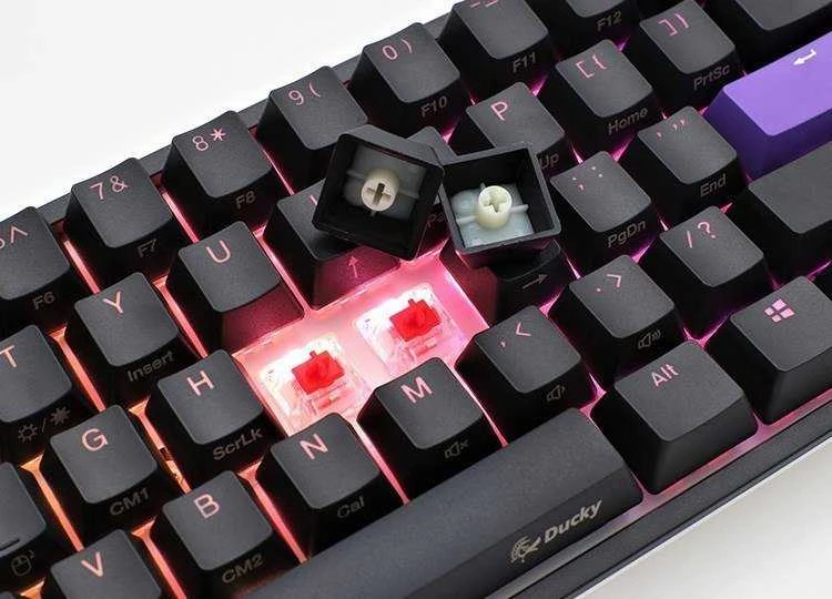 Mechaninė klaviatūra Ducky One 2 Mini RGB, PBT, MX Raudona, US išdėstymas