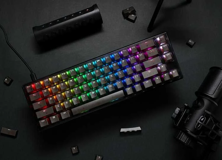 Ducky One 3 Aura Juodas SF Klaviatūra žaidimams, RGB LED - MX-Speed-Sidabrinis