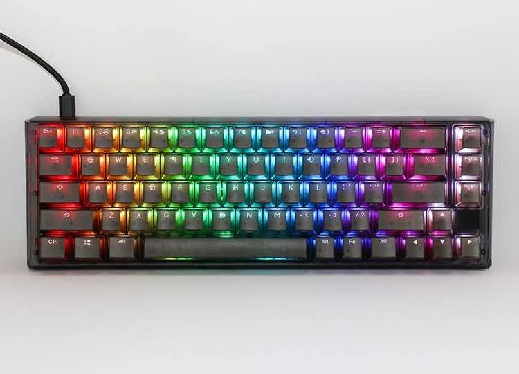 Ducky One 3 Aura Juodas SF Klaviatūra žaidimams, RGB LED - MX-Speed-Sidabrinis