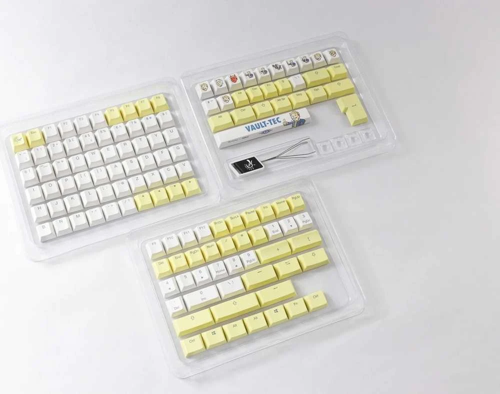 Klaviatūra Ducky Ducky x Fallout Keycap Set – 132 vnt, ANSI US išdėstymas