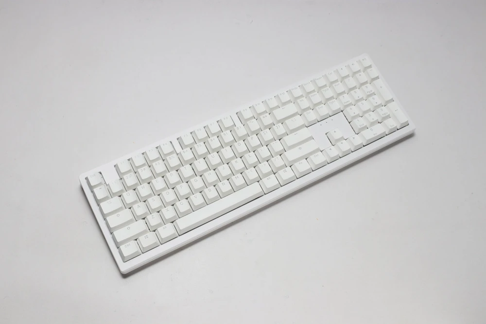 Ducky Zero 6108 Pure Baltas belaidė žaidimų klaviatūra – MX2A Raudona US išdėstymas