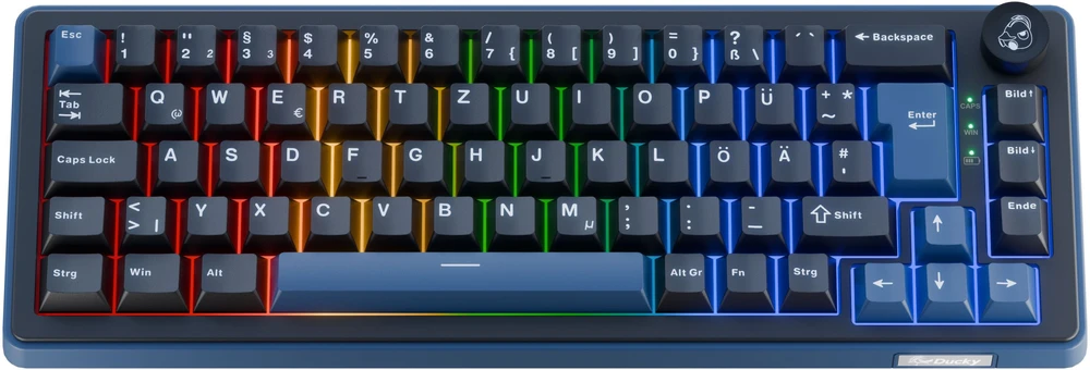 Ducky OK-M 65 žaidimų klaviatūra, 65%, karšto keitimo, RGB, ISO – KTT Linear