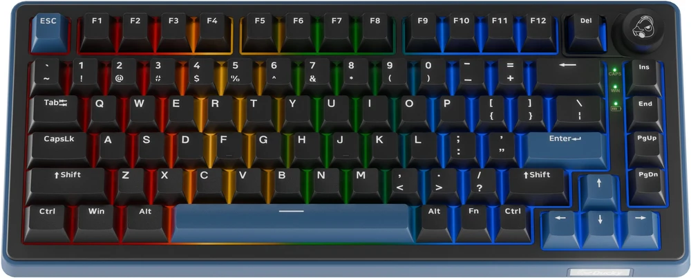 Ducky OK-M 75 žaidimų klaviatūra, 75%, Hot-Swappable, RGB, ANSI – KTT Wine Raudona jungikliai