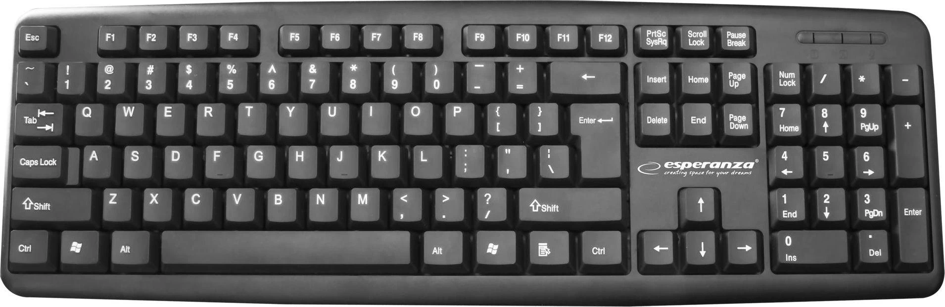 Klaviatūra su USB jungtimi - Esperanza EK134 Juoda