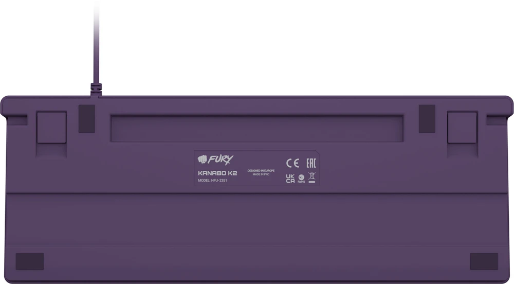 Klaviatūra žaidimams Fury Kanabo K2 US su laidu mechaninė podświetlena violetinė