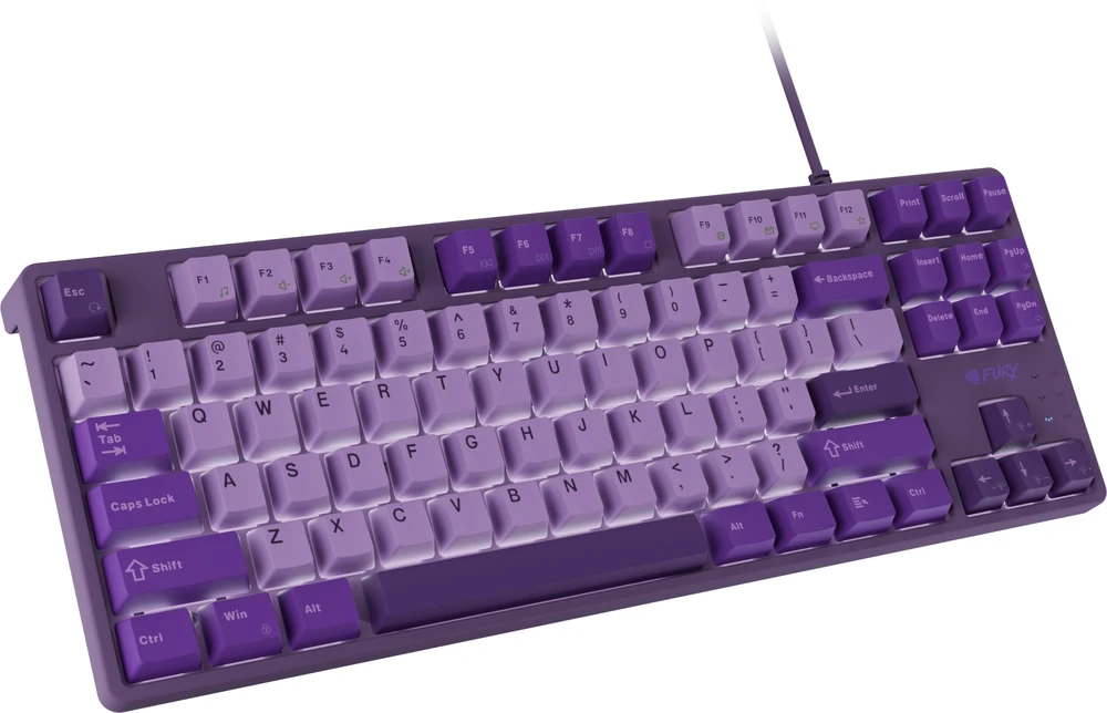 Klaviatūra žaidimams Fury Kanabo K2 US su laidu mechaninė podświetlena violetinė