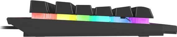 GNS GENESIS Rhod 500 RGB klaviatūra Žaidimams USB QWERTY Portugališka Juoda, Sidabras