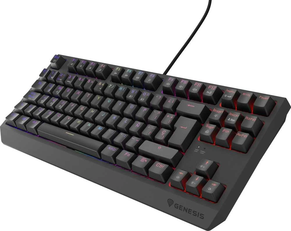 GNS GENESIS Thor 230 TKL klaviatūra Žaidimams USB QWERTY Ispanas Juoda