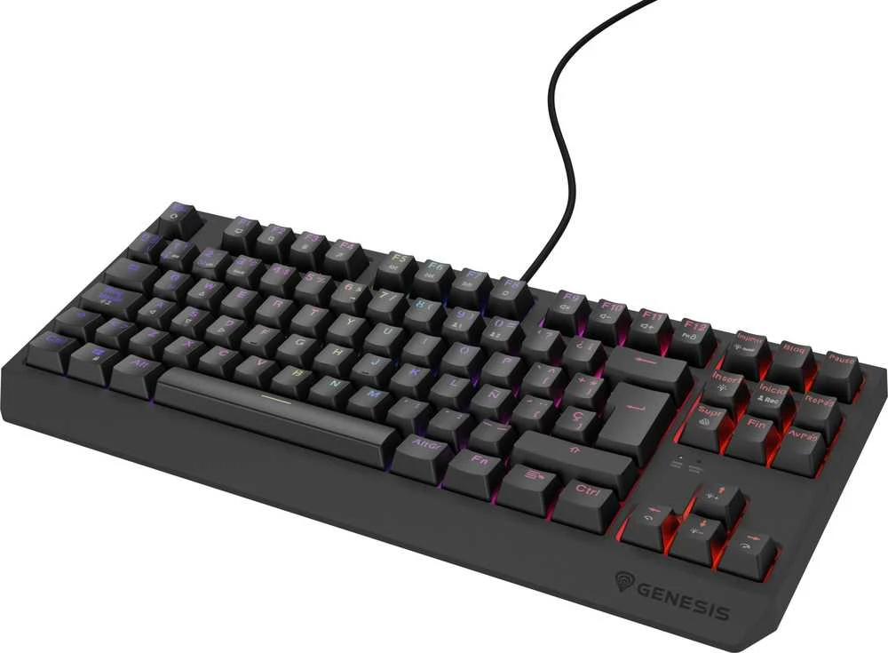 GNS GENESIS Thor 230 TKL klaviatūra Žaidimams USB QWERTY Ispanas Juoda