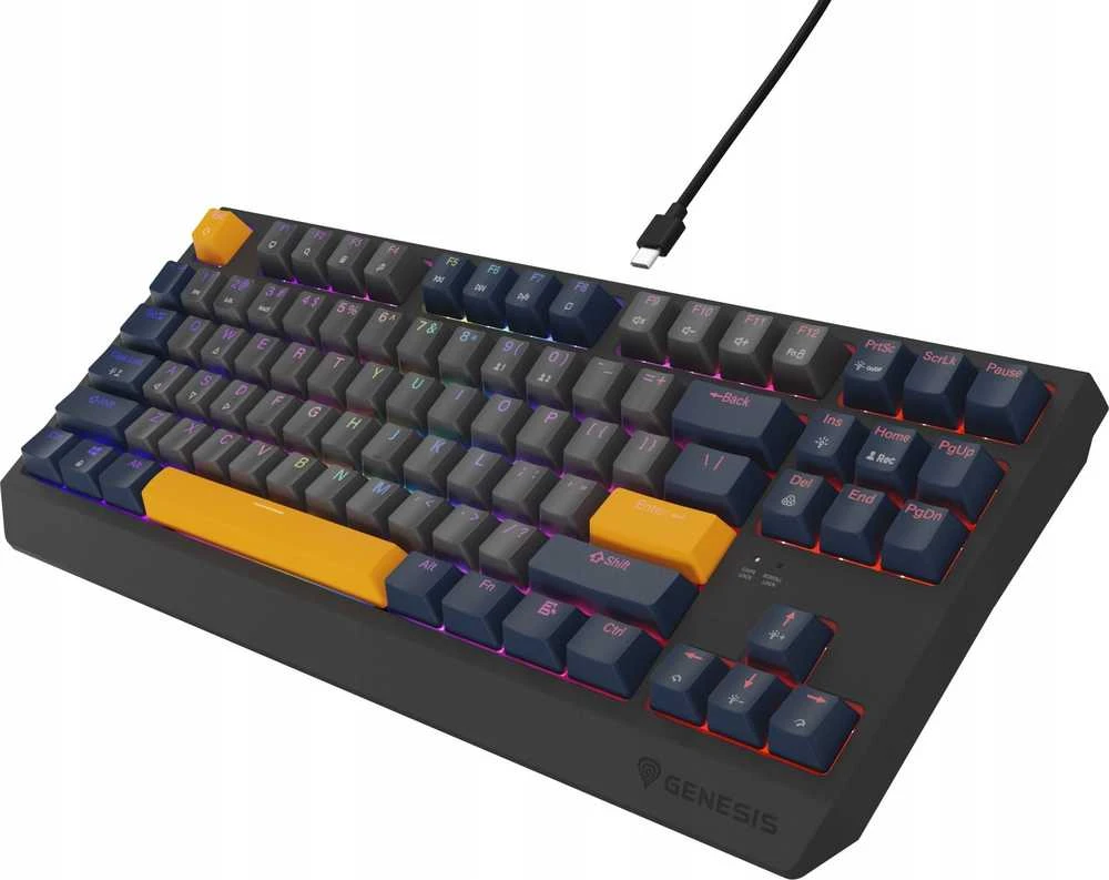 Genesis | THOR 230 | Mechaninė klaviatūra žaidimams | su laidu | US | Outemu Panda | Naval Mėlyna Negative