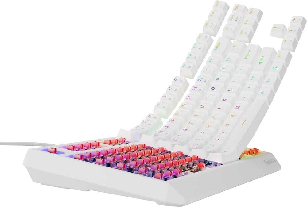 GNS GENESIS Thor 230 TKL klaviatūra Žaidimams USB QWERTY Anglų (JAV) Balta