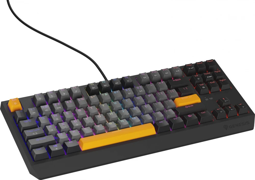 Genesis | THOR 230 TKL | Mechaninė klaviatūra žaidimams | su laidu | US | Outemu Raudona | Anchor Gray Negative