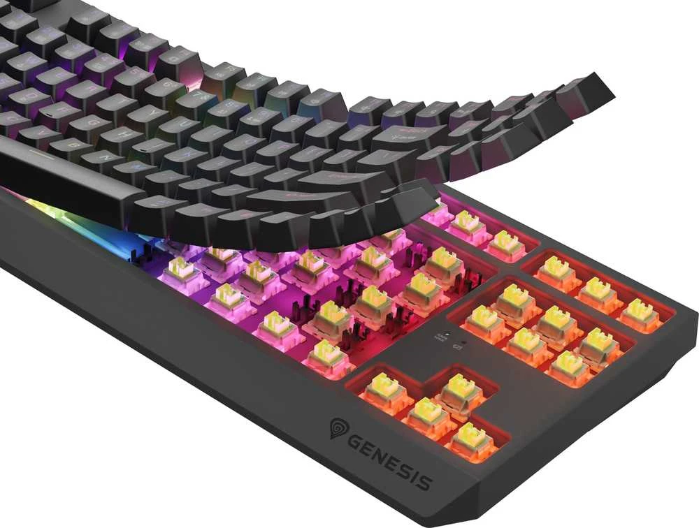 Genesis | THOR 230 | Mechaninė klaviatūra žaidimams | Wireless | US | Outemu Silent Lemon | Juodas