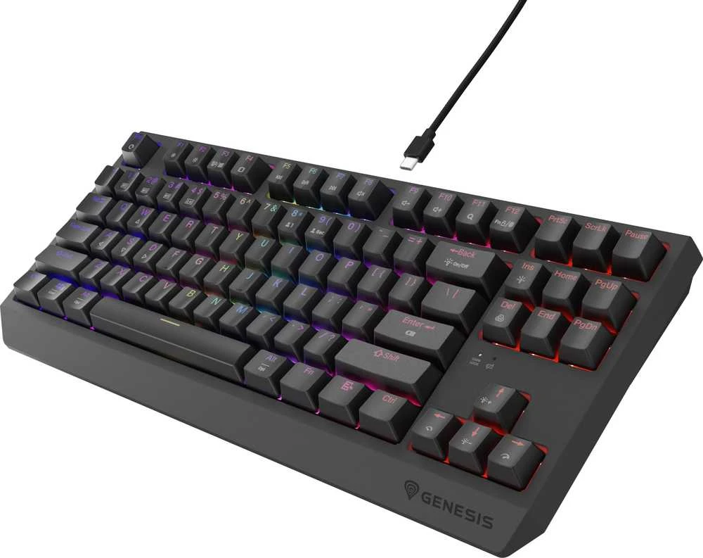 Genesis | THOR 230 | Mechaninė klaviatūra žaidimams | Wireless | US | Outemu Silent Lemon | Juodas