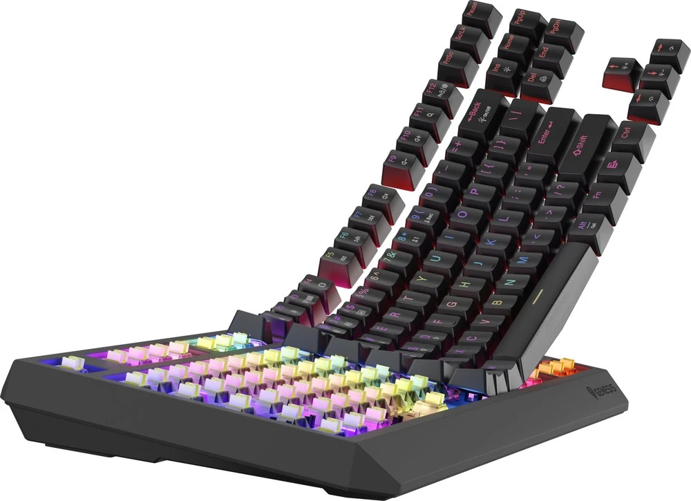 Genesis | THOR 230 | Mechaninė klaviatūra žaidimams | Wireless | US | Outemu Silent Lemon | Juodas