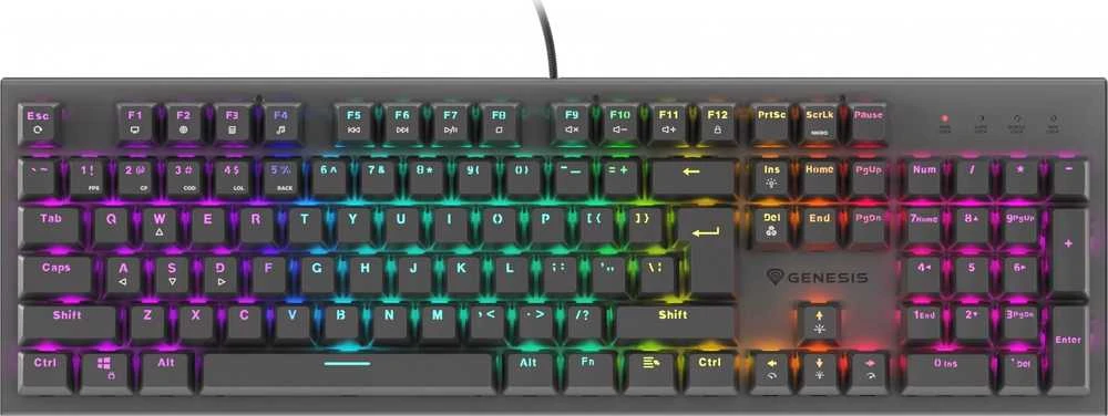 GNS GENESIS NKG-2179 klaviatūra Žaidimams USB QWERTZ Vokiečių Juoda