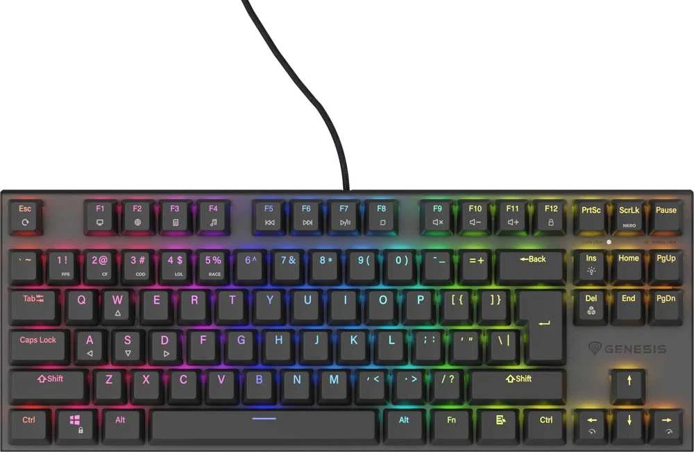 Genesis THOR 303 | Mechaninė klaviatūra žaidimams | su laidu | US | Juodas | USB Type-A | Outemu Brown
