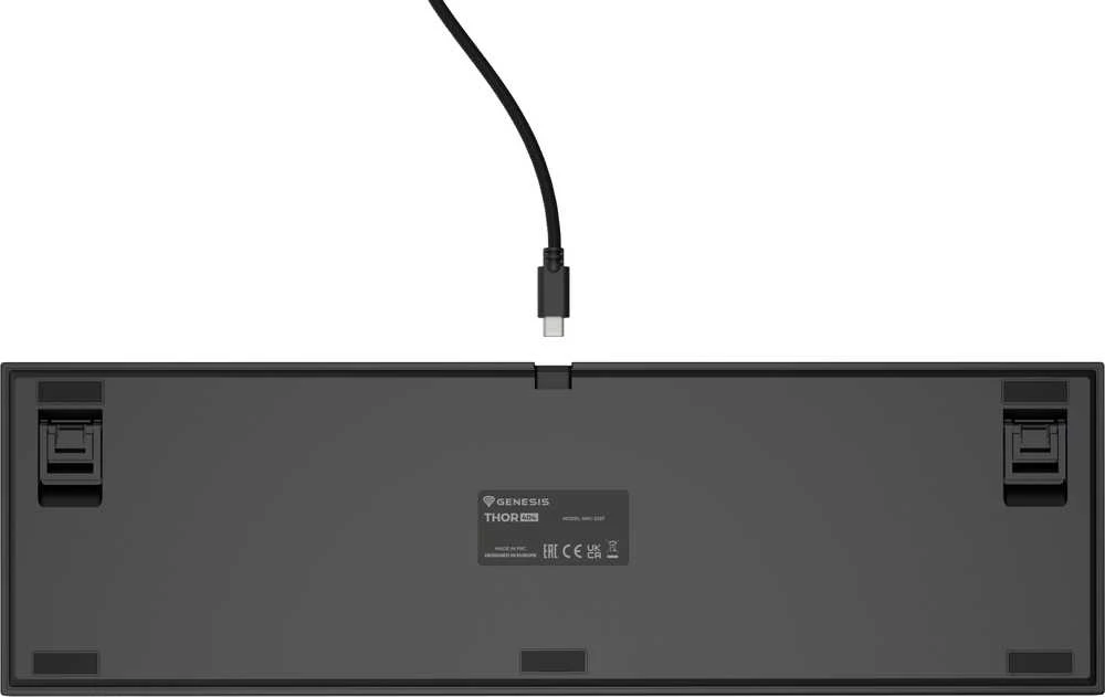 Klaviatūra žaidimams Genesis Thor 404 Gateron Geltona Pro su laidu mechaninė su pašvietimu juoda