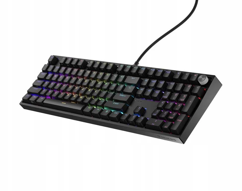 Klaviatūra žaidimams Genesis Thor 404 TKL Outemu Silent Peach su laidu mechaninė su pašvietimu juoda