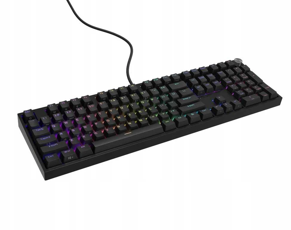 Klaviatūra žaidimams Genesis Thor 404 TKL Outemu Silent Peach su laidu mechaninė su pašvietimu juoda