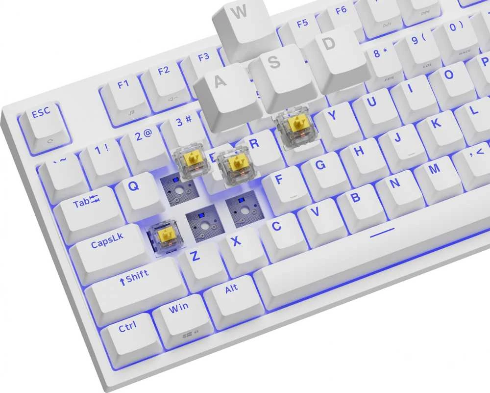 Genesis | THOR 404 TKL | Mechaninė klaviatūra žaidimams | su laidu | US | Gateron Geltona Pro | Baltas | RGB