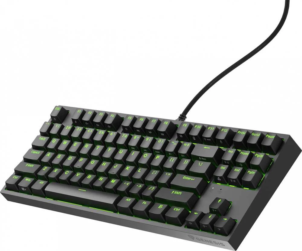 Genesis | THOR 404 TKL | Mechaninė klaviatūra žaidimams | su laidu | US | Gateron Geltona Pro | Juodas | RGB