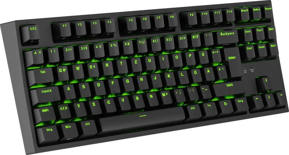 GNS GENESIS Thor 404 TKL klaviatūra Žaidimams USB QWERTZ Vokiečių Juoda