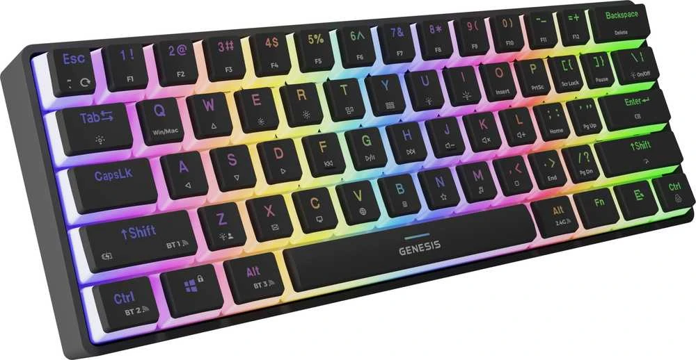 Genesis Klaviatūra žaidimams Thor 660 G2 Gateron Raudona belaidė mechaninė su pašvietimu juoda