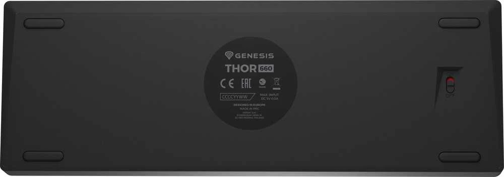 Genesis Klaviatūra žaidimams Thor 660 G2 Gateron Raudona belaidė mechaninė su pašvietimu juoda