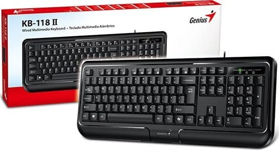 Genius KB-118 II COPILOT klaviatūra su laidu (USB) CZ/SK, juoda