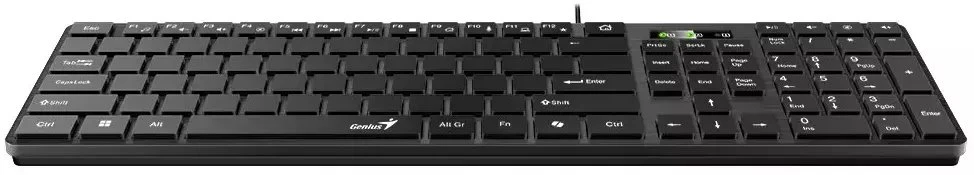 Genius Slimstar K500 Education Copilot klaviatūra su laidu bez layoutu, juoda