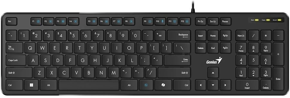 Genius Slimstar M200 Copilot klaviatūra su laidu (USB) CZ/SK, juoda