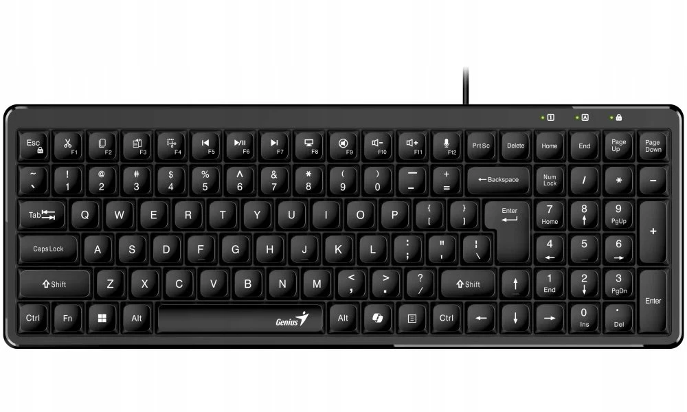 Genius LuxeMate 120 Copilot klaviatūra su laidu (USB) CZ/SK, juoda