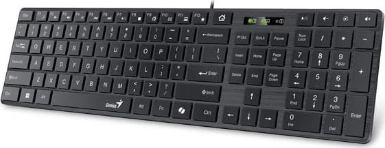 Genius SlimStar 126 COPILOT klaviatūra su laidu (USB) CZ/SK, juoda