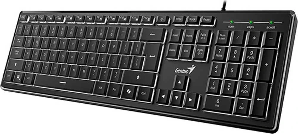 Genius SlimStar 820 klaviatūra su laidu (USB) CZ/SK, juoda