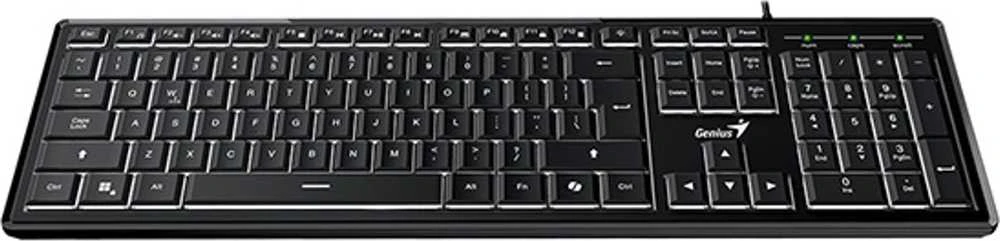 Genius SlimStar 820 klaviatūra su laidu (USB) CZ/SK, juoda
