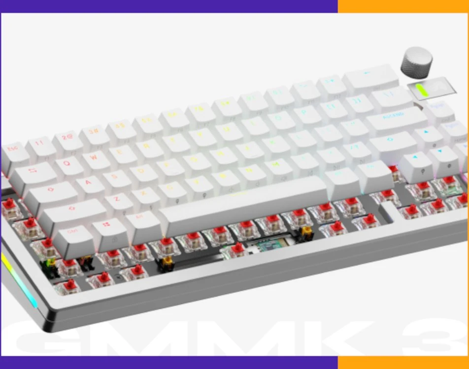 Klaviatūra žaidimams Glorious su laidu GMMK 3 HE 65% Baltas