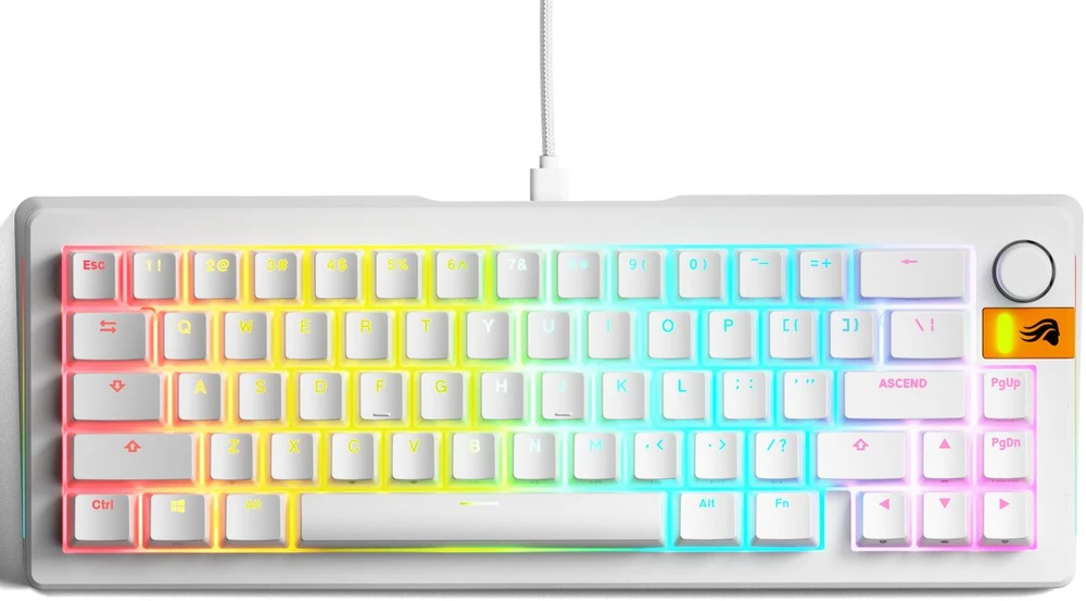 Klaviatūra žaidimams Glorious su laidu GMMK 3 HE 65% Baltas
