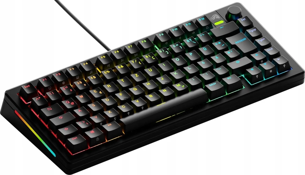 Glorious GMMK 3 75 % Custom Gaming-klaviatūra - Pre-Built, ISO (DE), Fox Switches, juodas