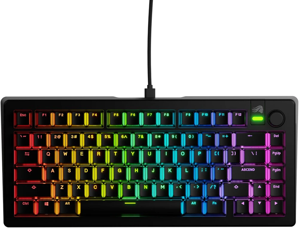 Klaviatūra žaidimams Glorious su laidu GMMK 3 Pro 75% Fox Juodas US