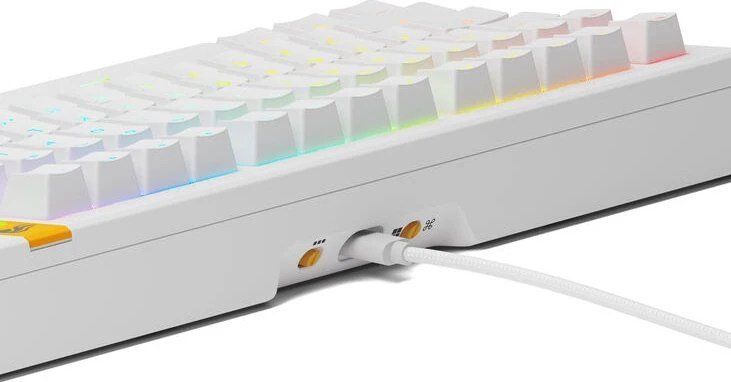 Glorious GMMK 3 HE 75 % Custom žaidimų klaviatūra – Pre-Built, ANSI US išdėstymas, Fox HE Switches, baltos spalvos