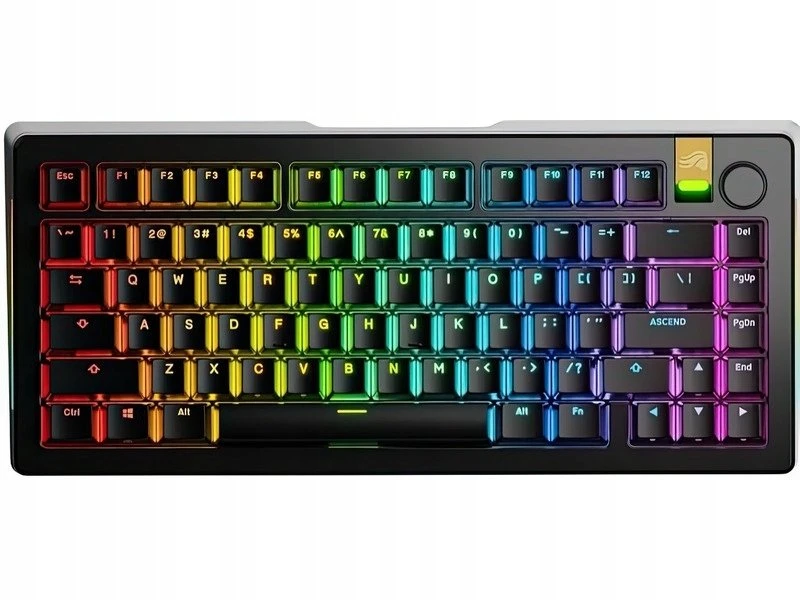 Glorious GMMK 3 Pro HE belaidė 75 % žaidimų klaviatūra – Pre-Built, ANSI US išdėstymas, Fox HE Switches, juodos spalvos