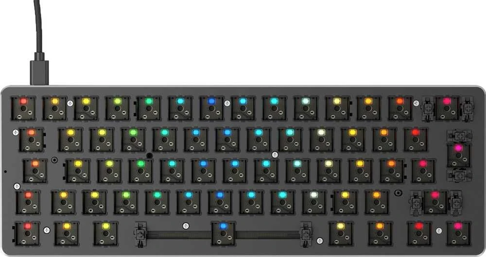 Glorious Klaviatūra Compact GMMK-COMPACT-BRN, ANSI US išdėstymas, Gateron Brown Switch