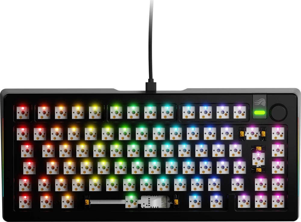Glorious GMMK 3 Pro 75 % Custom žaidimų klaviatūra – Barebone, ISO išdėstymas, juodos spalvos
