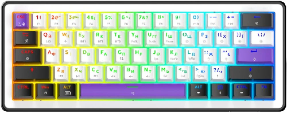 Hellyberry (Powered by Hator) HK60WL Belaidė klaviatūra žaidimams ENG/UA/RU