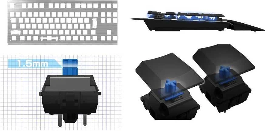 Klaviatūra Hori Edge 201 Mėlyna switch (EGU-201)